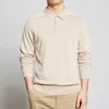 Men's Polos 2022 Spring And Autumn Long-sleeved Shirt Casual Fashion Trend Solid Color Wild Lapel White Top