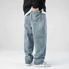 Single Road Mens Jeans Hommes Mode Denim Pantalon Baggy Hip Hop Japonais Streetwear Style Coréen Pantalon Bleu Jeans Pour Hommes 211206