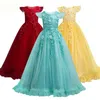 4-15 ans enfants robe pour filles mariage tulle dentelle longue fille robe élégante princesse fête pageant robe formelle pour les enfants adolescents Q0716