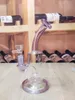 7.1 Pouce Violet Narguilé Pipe À Eau Mini Verre Tabac Bong Bécher Base Tabac Fumer Barboteur Tuyaux De Fumée Bongs Bouteilles Dab Rig 14mm Bol