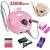 Nail Drill Accessories 35000020000RPM Pro Polishing Machine Electric File With Speed Display Manicure Knife Pedicure7950789