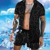 short sleeve printing Tracksuits quick-drying shirt suit men's beachwear Printed Matching Swimsuits Summer swimwear for man