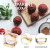 1 Stück faltbare Verpackungsboxen für Nougat-Bonbons mit Geschenkband
