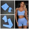 SEAMLWOMEN YOGA SET WORKOUT SHIRTS SPORT PANTS BRA GYL SUITS FITNSHORTS CRUD TOP HIGH MAJ