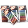Rainbow Color False Eyelash Extensions C / D Curl 10-15mm Syntetfiber Handgjorda fransar 1 Bricka Individuella ögonfransar Makeup Tool