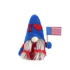 Party favoriserar amerikanska självständighetsdagen gnomes patriotiska gnome med flaggor hem kontorsbord dekoration gcb14513