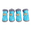 Hundebekleidung 4 stücke Wasserdichte Haustier Warme Schuhe Winter Super Hunde Stiefel Baumwolle Anti Slip Für Kleine Produkt Chihuahua XS-XXL243H