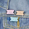 Cartoon ticket brief smile knuffel broches pins emaille broche revers pin badge mode-sieraden voor vrouwen meisjes wil en zandig