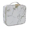 Storage Bags Marble Pattern Travel Makeup Case,Professional Beauty Brush Bag Big Capacity Make Up Box