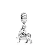 Oryginalne 925 Sterling Silver Fit Pandora Bransoletka Charms Grudzień Zodiak Zwierząt Styl Koraliki Kochają Serce Blue Crystia Charm Dla DIY Koraliki Charms