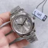 St9 zegarki stalowe 40 mm Diamentowy zestaw białych tarczy Flezel ramki Automatyczny ruch mechaniczny Sapphire Glass Prezydent Prezydent Nierdzewne zegarek na ręce