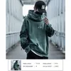 11 BYBB'nin Koyu Hip Hop Mektubu İşlemeli Kalın Kapüşonlu Tişörtü Erkek Harajuku Streetwear Hoodies Rahat Pamuk Kazak 211014