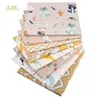 8pcs/Lot,Print Twill Cotton Fabric,Patchwork Cloth For DIY Quilting Sewing Baby&Child's Bedclothes Material,MilkTea Color Series 210702