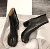 디자인 tabi 부팅 분할 발가락 chunky 하이힐 여성 부츠 가죽 zapatos mujer 패션 가을 여성 신발 botas mujer1