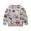 saut mètres Garçons Sweat Cartoon Animaux Imprimé Automne Hiver À Manches Longues En Boucle Pile Tops Chemise Coton Enfant Tee 210529