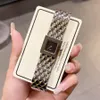 Marke Uhren Frauen Damen Mädchen Quadratischen Stil Metall Stahl Quarz Armbanduhr CH79