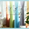 Curtain Deco El Supplies Gardentururtain Drapes Gradient Color Tulle Sheer Drzwi Screening Screen Scarf Home Textile Series Dekoracja