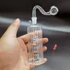 Glass Dab Rig Bong Unique Design Hookahs About 5Inch With Automatic Multicolor LED Light Spiral Recycler 10mm Joint Oil Burner Hose Water Pipes