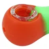 4.6 ''kit de fumer la pipe à la main tuyaux silicone pipestem ctopus forme porte-cigarette pour herbe sèche avec bol en verre