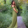 写真撮影スリットオープン女性妊娠ガウンのためのマタニティ写真ドレス甘い心のマテリアネティレースのドレス写真小道具Q0713