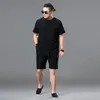 Men's Clothing Large Size Tracksuit 8XL 9XL Linen Short T-shirt Summer Suit Plus Track 5XL Cotton Husband Set Tracksuits210r