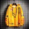 Single Road Mens Hip Hop Sweats à capuche japonais Streetwear Sweat-shirt Homme surdimensionné Techwear Sweat à capuche Sweatshirts 210813