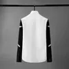 Men's Casual Shirts White Mens Luxury Long Sleeve Rib Splicing Design Dress Fashion Slim Fit Party Man