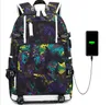 School Bags Thermal Transfer Flower Water Repellent Computer Bag Outdoor Travel Backpack