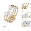 Meyfflin Bracelets de charme ronde de la mode pour les femmes bracelet bracelet de manchette en perle simulé vintage