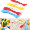 3 in 1 Plastic Lepel Vorkmes Sets Camping Hiking Picknick Gebruiksvoorwerpen Spork Combo Travel Gadget Bestek Draagbare Outdoor Camp Hittebestendige Servies Set Wll612