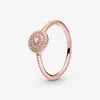 Fine jewelry Autentico anello in argento sterling 925 Fit Pandora Charm Elegant Sparkle Engagement Fedi nuziali fai da te