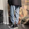 Hommes Jeans Denim Plus Taille 3XL Lâche Imprimé Bundle Multi Poches Solide Mode Coréenne Loisirs Hip-Hop Pantalon Mâle Ins Nouveau Chic X0621