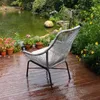 Camp Furniture Balcony Outdoor Leisure Rattan Chair Three Piece Set Garden Lazy Simple Back Woven Chairs