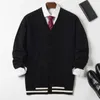 Мужские свитера осенью мужчины вязаный свитер случайные кардиган мешковатые черные серые кнопки пальто плюс размер мужская одежда 6xL 7xL 8xL