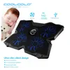 Cooling Pad Fan Cooler Notebook Velocidad ajustable con 4 ventiladores 14"-17" Laptop