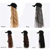 Caps & Hats 5 Colors Wig 2 In 1Girl Fashion Women Hat Synthetic Wave Long Curly Baseball Cool Protected Easy For Party Screen Face