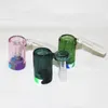 14 mm männlicher Aschenfänger aus Glas, Shisha-Bong mit buntem Silikonbehälter, Reclaimer, dicker Pyrex-Aschefänger, Wasserpfeifen
