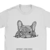 T-Shirt Bulldog Francês Filhote de Cachorro Animais Bonitos Animal de Estimação Vintage ee Masculino Natal ees Colar Redondo Fitness s 210714