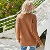 Solid Red Pullovers Camisola Fêmea Casual Plus Size Superized Macio Mulheres Autumn Winter Knited Christmas Jumper 210427