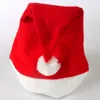 50pcs Adult Children Cap Red Non-woven Cloth Hat For Santa Claus Costume Christmas Decoration gift AU409