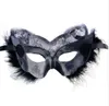 19* 8cm Fox Masks Sexy Lace Cat Mask PVC Black White Women Venetian Masquerade Ball Party Mask Performance Fun Masks PAF11105