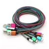 Micro USB Duurzame vlechtkabel Nylon aluminium kabels 1m 3ft voor Samsung Sony LG HTC