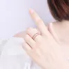 18k rose goud Dual Layer Ring Band vinger open verstelbare diamantringen verloving mode sieraden geschenk Will en Sandy