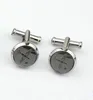 Luxury Cuff For men Stainless Steel Round shape frensh cufflinks plane pattern Cufflink for Gift5307883