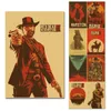 Red Dead Redemption 2 Game Poster Home Decor 30x45cm Retro Big KraftPaperStyle Wall Posters Vintage Internet Cafe Bar Decoration C1336690