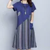 Dress women A-Line Striped Short Slash neck dresses casual formal dress women elegant office ladies dresses 3193 50 210527