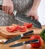 XITUO Kitchen Chef Set 4-8pcs Set Knife rostfritt stål Knivhållare Santoku Utility Cut Cleaver Bread Paring Knives Scissors250L