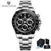 Saffier Spiegel Heren Horloges Business Quartz Horloge Mannen 100M Waterdichte Sport Chronograaf Reloj Hombre Watches275T