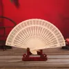 NEWChinese Style Products Wooden Fans 8inch Craft Sandalwood Wedding Fan Bridal Wood Gift Accessories With Retail Box EWA5722