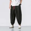 Estilo de Verão Harem Calças Homens Chinês Estilo Casual Algodão Solto Sweatpants Basalhinha Calças Calças de Streetwear ABZ397 210702